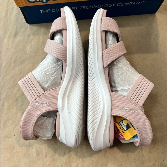 Skechers NEW Hands Free Slip in Ultra Flex Never Better Sandals in Blush pink 8 - Picture 4 of 6